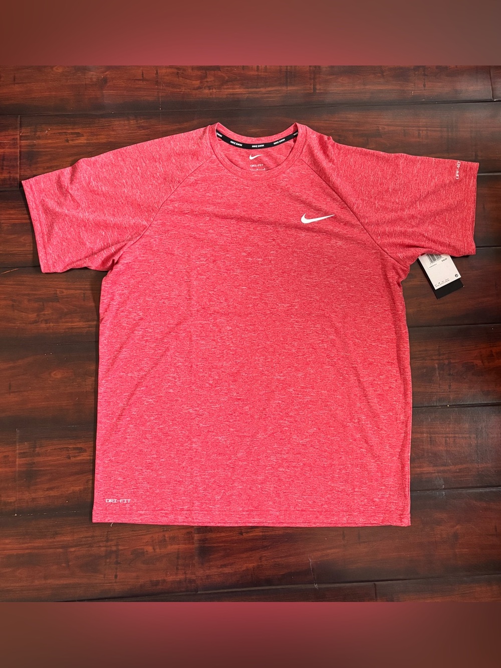 Nike Men’s Red Dri-FIT Short Sleeve swim Tee